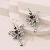 Pendientes vintage de esqueleto para Halloween
