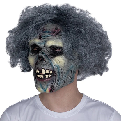 Máscara Zumbi Assustador Cabelo Explosivo