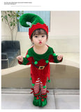 "Disfraz de Elfo de Año Nuevo para Niños: Conjunto Navideño con Gorro para Fiesta y Actuación"