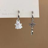 Pendientes vintage de esqueleto para Halloween