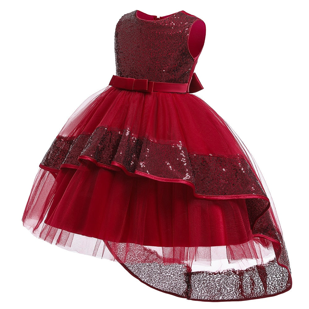 Vestido de Baile em Camadas babados