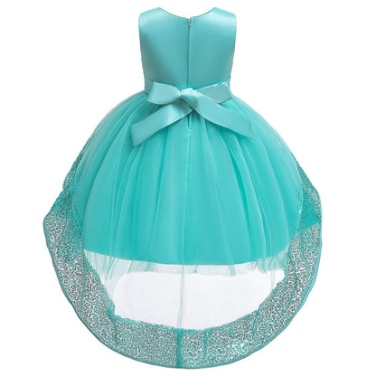 Vestido de Baile em Camadas babados
