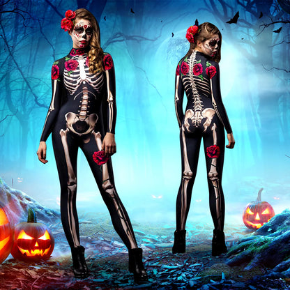 Fantasia de Halloween Dia dos Mortos
