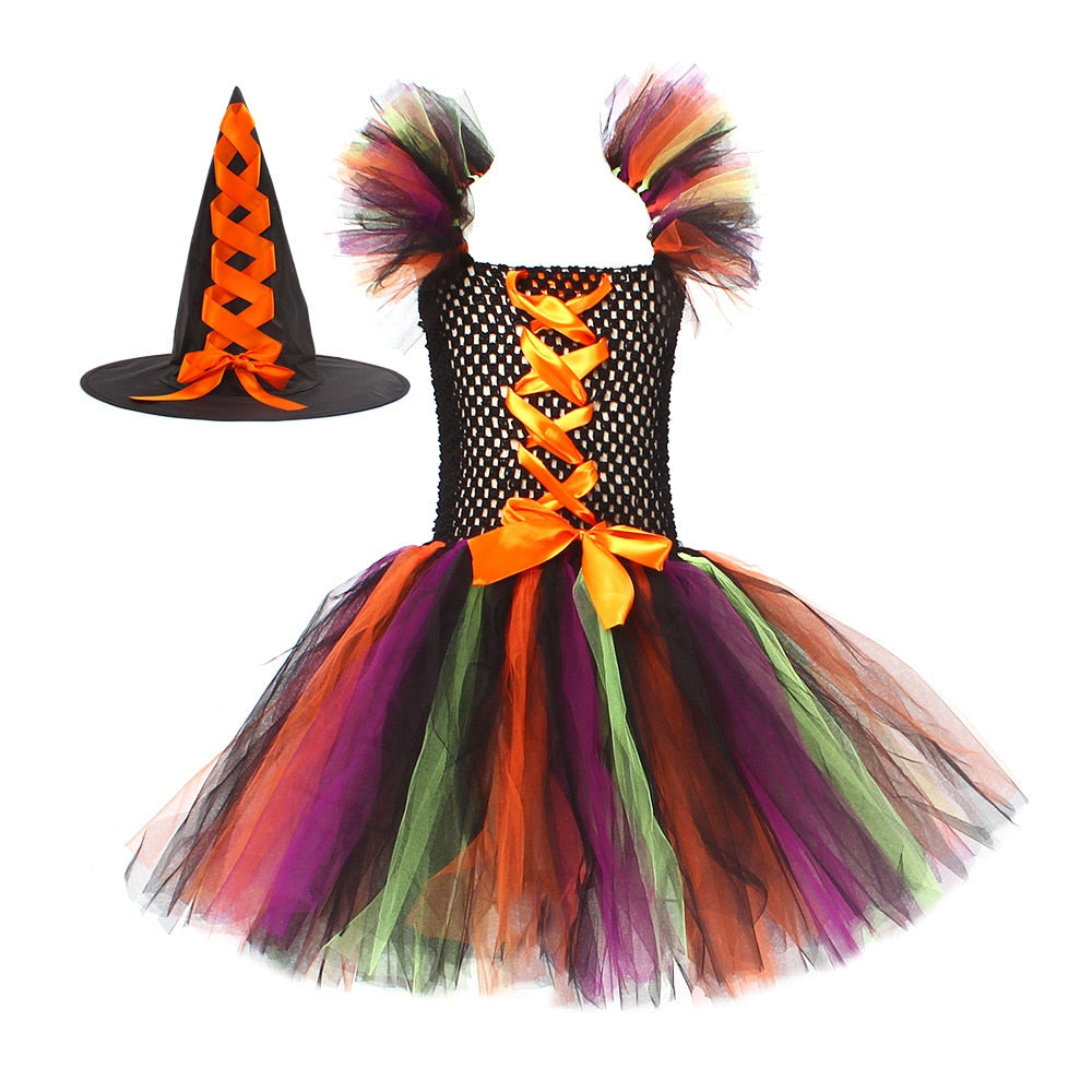 Traje de Bruxa Infantil para Halloween