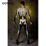 Disfraz Cosplay Zentai Esqueleto Impresión 3D