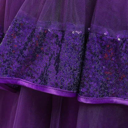 Vestido de Baile em Camadas babados