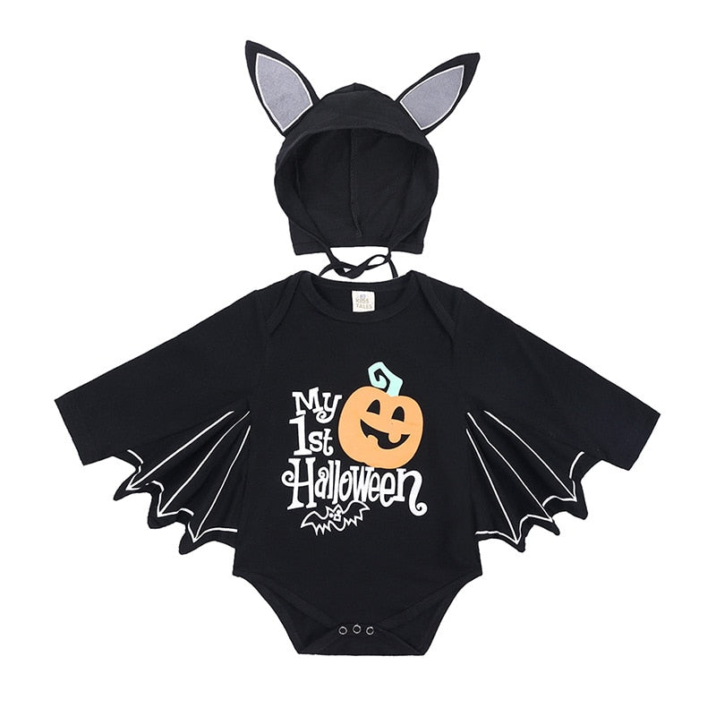 Traje de Halloween Morcego Macacão Infantil