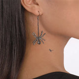 Pendientes vintage de esqueleto para Halloween