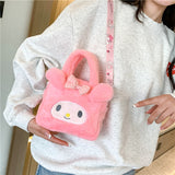 Bolso bandolera de felpa de anime