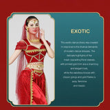 Exótico Conjunto de Danza del Vientre Indio de 4 Piezas