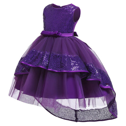 Vestido de Baile em Camadas babados