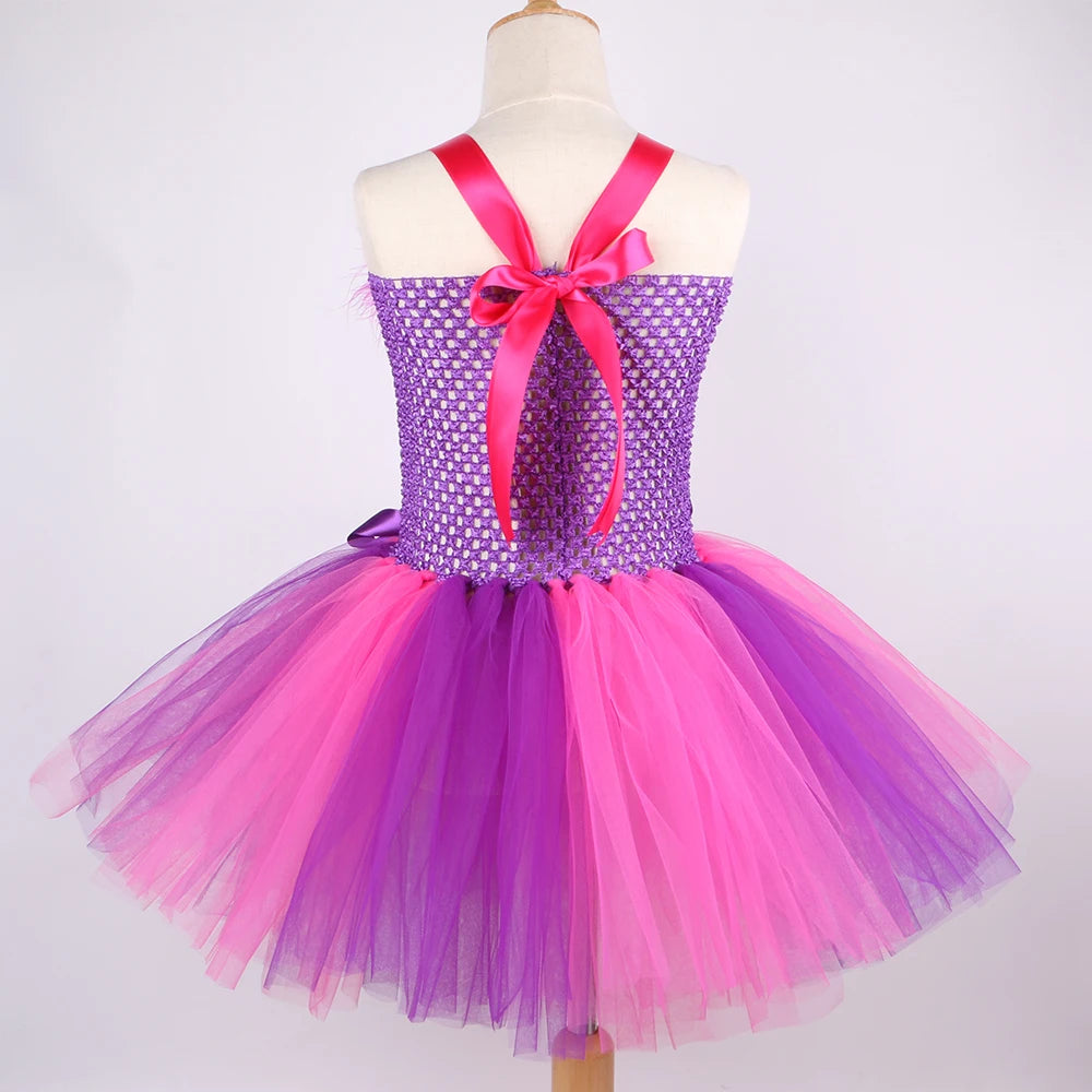Fantasia- Vestido Tutu Gato Cheshire