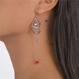 Pendientes vintage de esqueleto para Halloween
