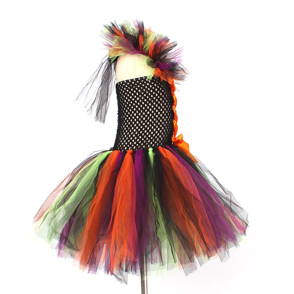 Traje de Bruxa Infantil para Halloween