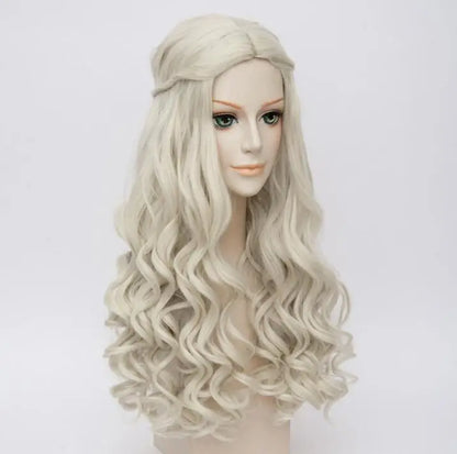 Peruca de Cosplay da Rainha Branca de Alice no País das Maravilhas