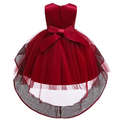 Vestido de Baile em Camadas babados