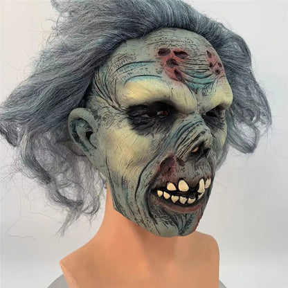 Máscara Zumbi Assustador Cabelo Explosivo