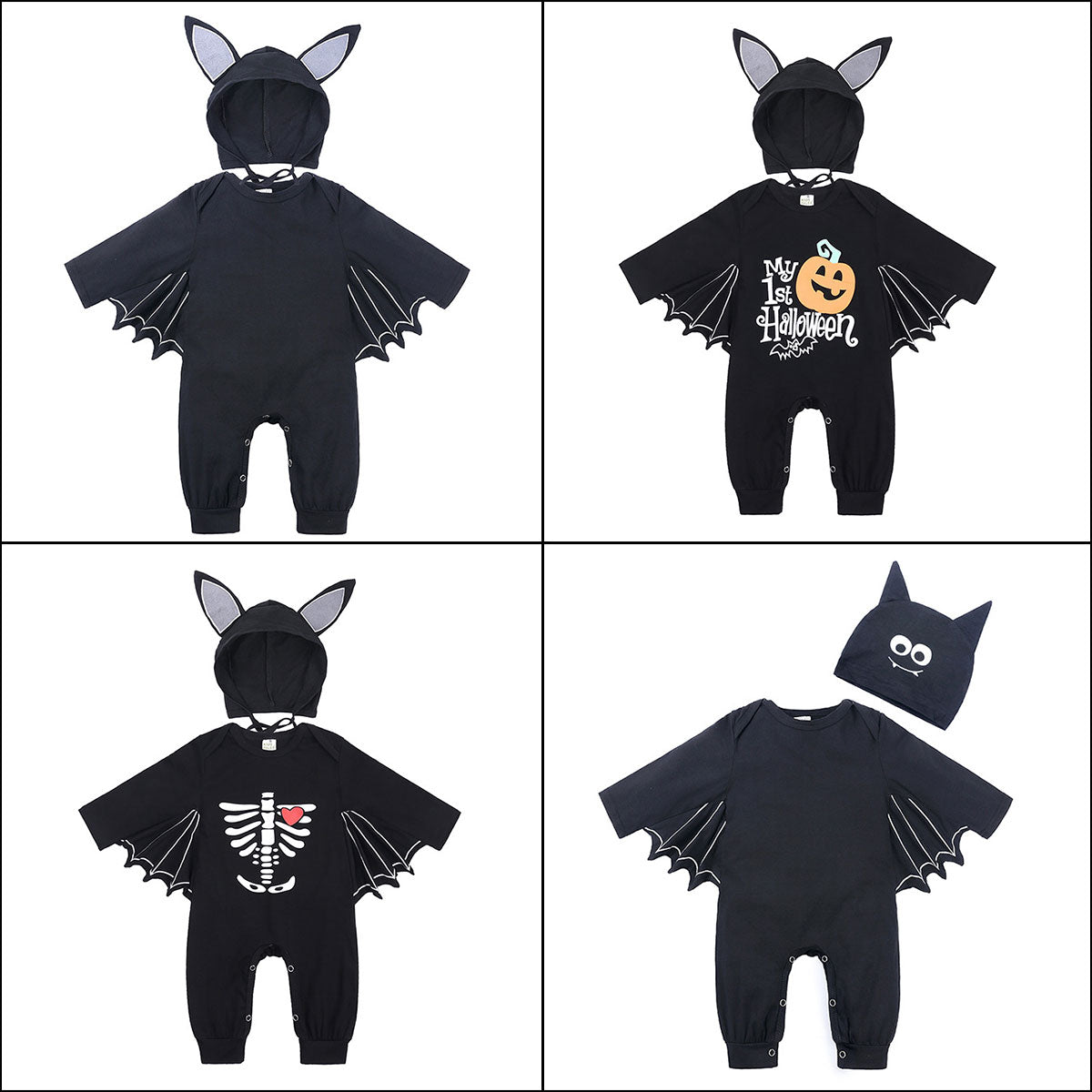 Traje de Halloween Morcego Macacão Infantil