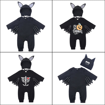 Traje de Halloween Morcego Macacão Infantil