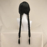 Peruca Morticia Addams/ Wandinha Addams