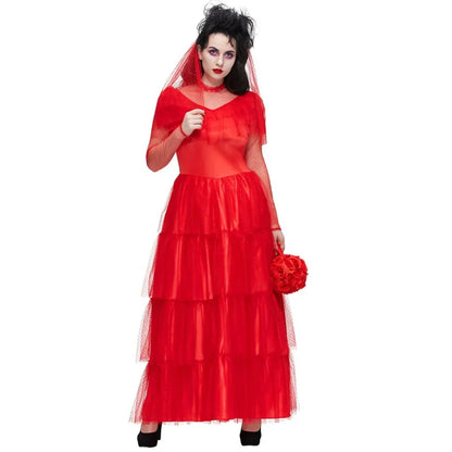 Fantasia Noiva Cadáver Vestido Clássico Longo