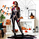 Fantasia de Halloween Dia dos Mortos