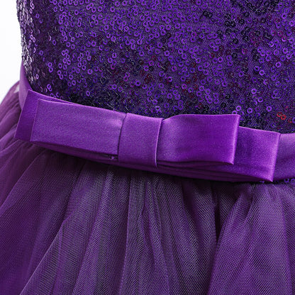 Vestido de Baile em Camadas babados