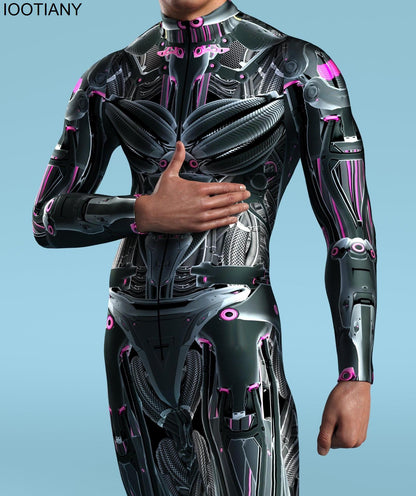 Traje Steampunk Robô Tecnologia Outfit 2023