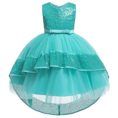 Vestido de Baile em Camadas babados