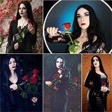 Peruca Morticia Addams/ Wandinha Addams