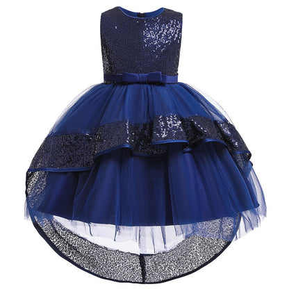 Vestido de Baile em Camadas babados