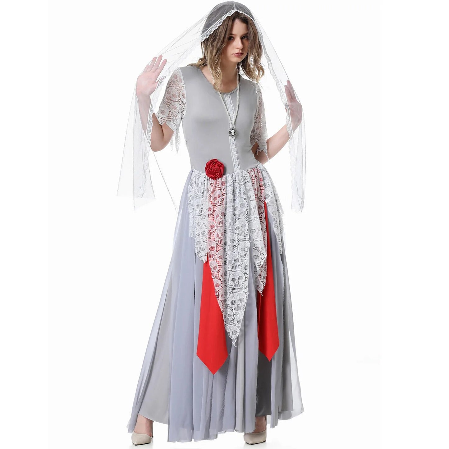 "Zumbi Noiva e Fantasma Noivo - O Cosplay Perfeito para Casais na Festa de Halloween"