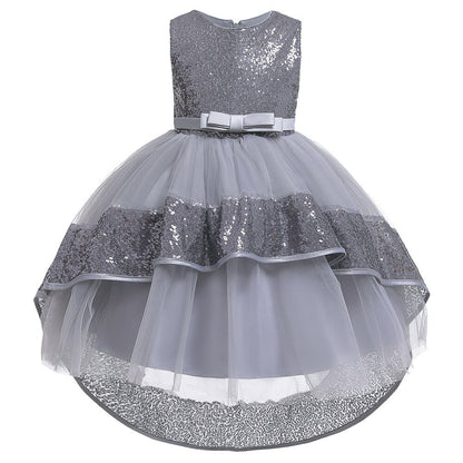 Vestido de Baile em Camadas babados