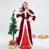 "Disfraz Clásico de la Señora Claus - ¡Vístase con Elegancia y Estilo esta Navidad!"