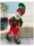 "Disfraz de Elfo de Año Nuevo para Niños: Conjunto Navideño con Gorro para Fiesta y Actuación"