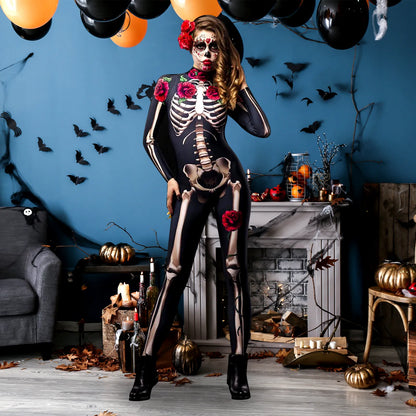 Fantasia de Halloween Dia dos Mortos