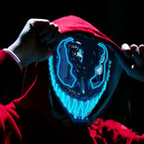 Máscara de Cosplay de Halloween Venom Led Neón