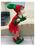 "Disfraz de Elfo de Año Nuevo para Niños: Conjunto Navideño con Gorro para Fiesta y Actuación"