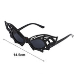 Gafas de sol retro con forma de murciélago para Halloween