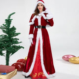 "Disfraz Clásico de la Señora Claus - ¡Vístase con Elegancia y Estilo esta Navidad!"