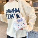 Bolso bandolera de felpa de anime