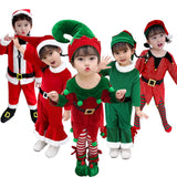 "Disfraz de Elfo de Año Nuevo para Niños: Conjunto Navideño con Gorro para Fiesta y Actuación"