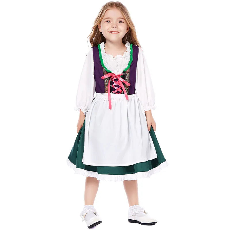 "Traje Infantil Oktoberfest para Meninas: Encante a Festa com Estilo e Diversão"