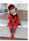 "Disfraz de Elfo de Año Nuevo para Niños: Conjunto Navideño con Gorro para Fiesta y Actuación"
