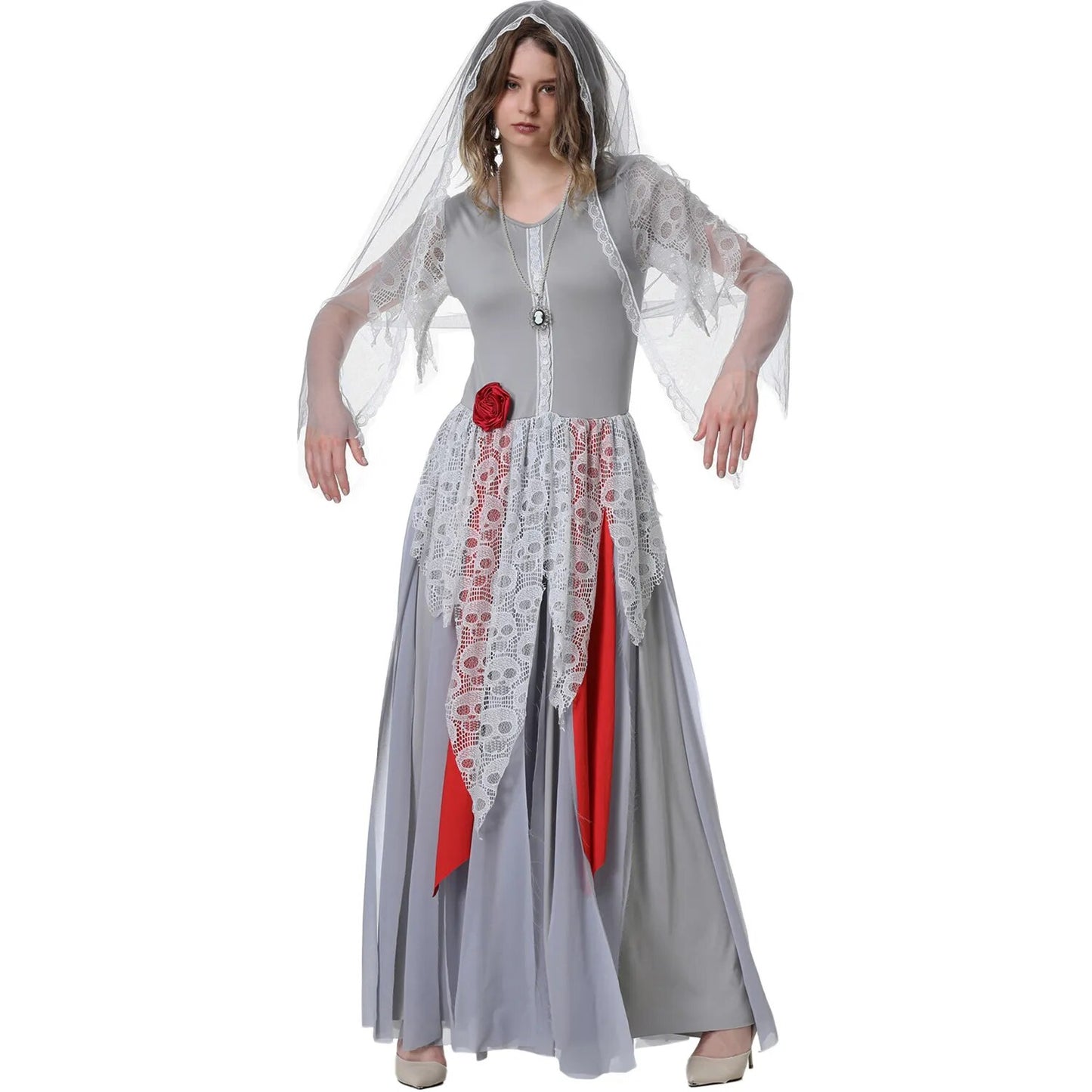 "Zumbi Noiva e Fantasma Noivo - O Cosplay Perfeito para Casais na Festa de Halloween"