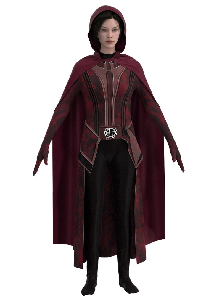 Fantasia Cosplay Feiticeira Escarlate Luxo