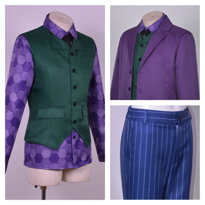 Traje do Coringa Cavaleiro das Trevas Jaqueta Roxa