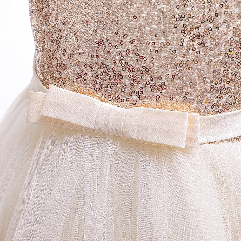 Vestido de Baile em Camadas babados