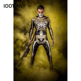 Disfraz Cosplay Zentai Esqueleto Impresión 3D