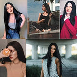 Peruca Morticia Addams/ Wandinha Addams